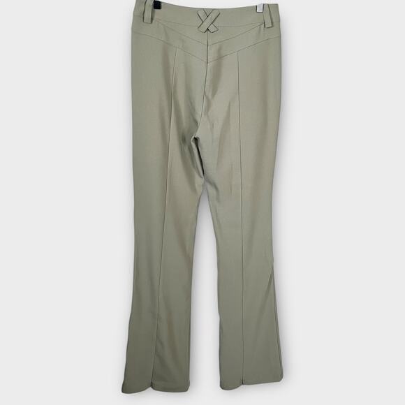 I AM GIA Valencia high waisted flare cargo zipper pants olive green size medium - Picture 6 of 10